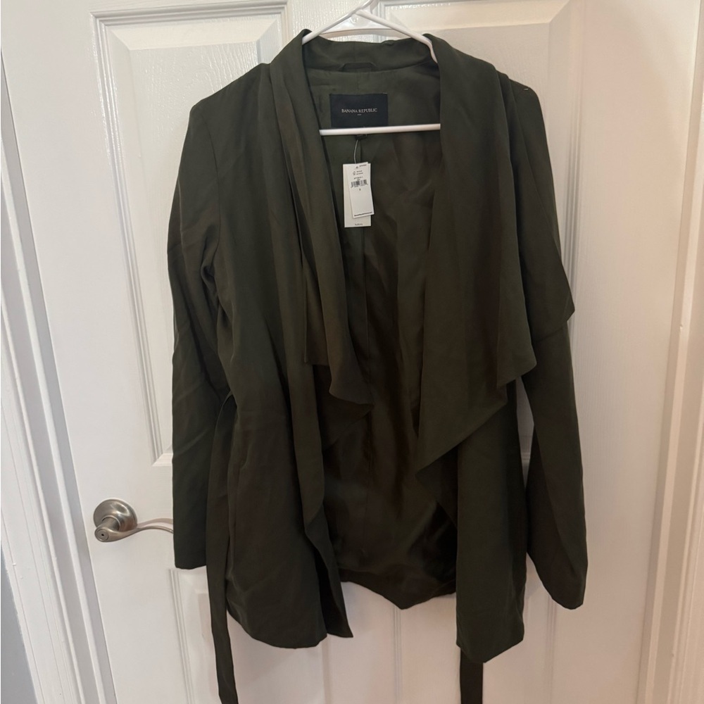 Banana Republic Dark Green Wrap Blazer